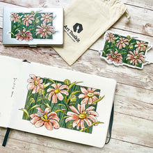 Load image into Gallery viewer, Bees on Blooms - Vinyl Sticker (W)