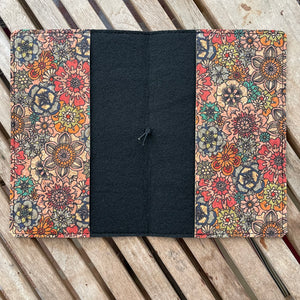 RTS  - Midnight with Flower Pop and Wheat Multi-Front Pocket - Moleskin