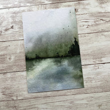 Load image into Gallery viewer, Evergreen Pond - postcard (W)
