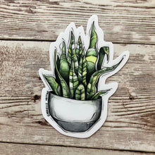 Load image into Gallery viewer, Snake House Plant - Vinyl Sticker (W)