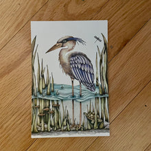Load image into Gallery viewer, Blue Heron - postcard
