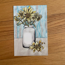 Load image into Gallery viewer, Sunflower Vase - postcard