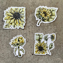 Load image into Gallery viewer, Sunflower #1  - Vinyl Sticker (W)
